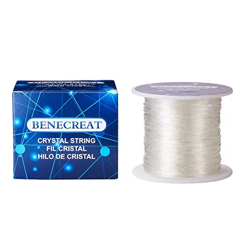 BENECREAT 150m/roll 0.8mm Crystal Thread Elastic Cord Stretchy Bracelet String, Crystal String Bead Cord for Bracelet, Beading and Jewelry Making — view 2