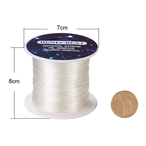 BENECREAT 150m/roll 0.8mm Crystal Thread Elastic Cord Stretchy Bracelet String, Crystal String Bead Cord for Bracelet, Beading and Jewelry Making — view 4