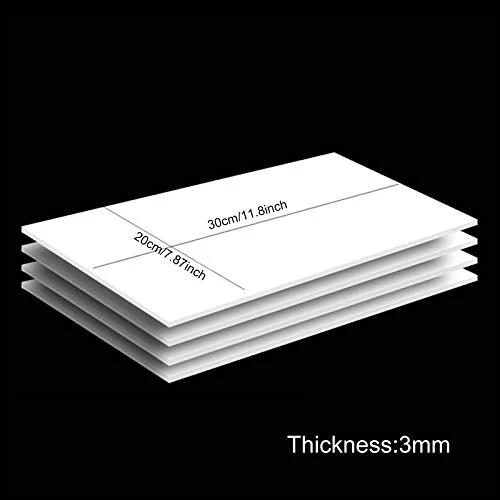 BENECREAT 5 Sheets 3mm White Foam Boards 11.8x7.8inch Rectangle Foam PVC Sheet Poster Board Mount Board for Mounting, Crafts, Modelling, Art, Display, School Projects — view 2
