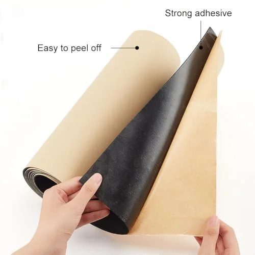 BENECREAT 78.7x11.8inch Adhesive EVA Foam Roll, 2mm Black Adhesive EVA Foam Sheets Cosplay Foam Crafts for Art Supplies Paper Scrapbooking — view 3