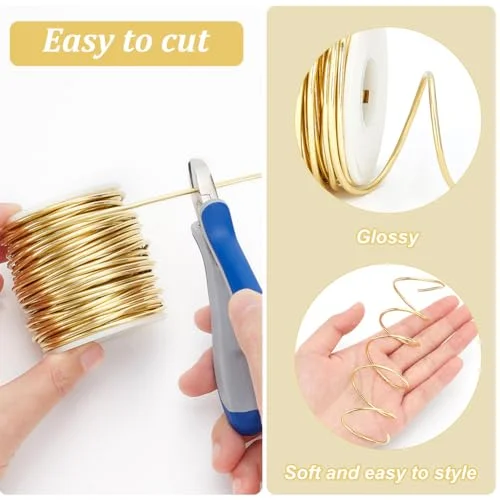 BENECREAT 12 Gauge Soft Brass Wire - 65 Feet Per Roll - Solid Bare Spool - Craft Bead Wire for Jewelry Making — view 4