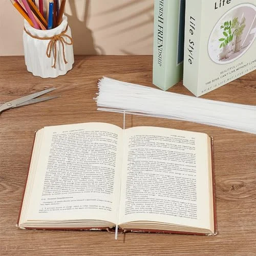 BENECREAT 150Pcs 11.2inch Hot Melt Resin Strips, 1~2mm Wide White Thermal Glue Strips for Book Binding Repair Hot Melt Binding Machine, 1mm Thick — view 5